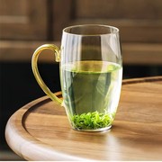 茶艺彩把绿茶杯耐热玻璃杯创意猴魁杯泡茶杯绿茶杯高颜值圆肚水杯