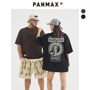 PANMAX大码T恤宽松美式短袖中性潮牌百搭透气宽松胖男士DD-TS0079