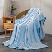 四季珊瑚绒毯子法兰绒纯色毛毯薄儿童毯床单人空调毯可印logo