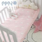 婴儿床单磨毛宝宝幼儿童床单纯棉a类磨绒针织卡通盖单被单春