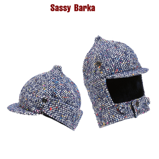SassyBarka限量国现布琼尼帽子防风秋冬尖顶立体编织羊毛花尼短檐