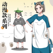 动漫物周边二次元学生日系可爱搞怪卡通连体睡衣男女夏季纯棉短袖