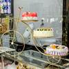 欧式创意铁艺蛋糕架自行车婚庆，三层糕点架生日多层甜品展示台