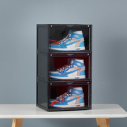纳美嘉AJ球鞋收纳盒透明塑料侧开网红收藏鞋墙加厚磁吸2只装