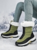 东北冬季户外雪地靴女加绒加厚保暖棉鞋女防水防滑雪乡旅游滑