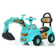潮流儿童玩具玩具挖土机可坐可骑学步脚踏工程挖掘机滑翔车