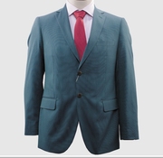 杉系列绿色男士休闲西服修身装韩版100%纯棉单西服 FXA614265