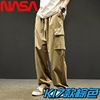 NASA联名男2023新美式伞兵裤子潮牌宽松直筒登山裤工装休闲长裤