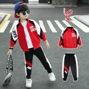 男童春装套装2022网红儿童运动帅气男孩中大童洋气韩版两件套