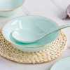 金边影青骨瓷汤碗陶瓷大号家用北欧风餐具汤盆创意碗青瓷大碗面碗