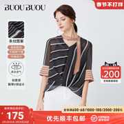 buoubuou夏设计(夏设计)感小众不规则，衬衫bg2a086