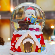 飘雪水晶球圣诞音乐盒闺蜜特别的生日圣诞礼物，送小朋友发光圣诞节