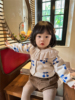 韩国童装春季女童针织开衫洋气樱桃印花毛衣外套宝宝甜美小外搭