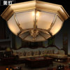 欧式全铜客厅灯具复古过道，阳台餐厅书房灯温馨卧室led吸顶灯6009