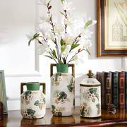 创意陶瓷花瓶摆件客厅，插花欧式美式餐桌装饰品电视柜花艺花器摆设