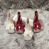 女童公主靴2022秋冬漆皮，红色软底皮靴，女宝宝短靴中大儿童靴子