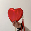红色爱心包包女2023高级感洋气链条斜挎包可爱小众设计迷你包