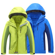 女士两件套时尚可拆卸冲锋衣秋三合一户外服装外套登山服男冬季