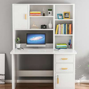 书桌书架组合北欧电脑台式桌，家用学生书柜书架，一体简约卧室写字桌