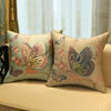 美式绣花蝴蝶红木沙发抱枕新中式，床头靠垫套办公室靠枕靠包大含芯
