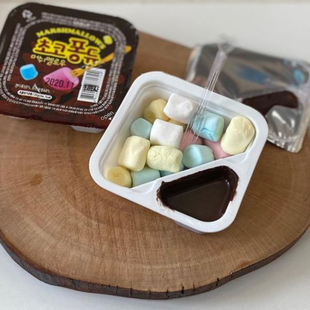韩国进口零食皮可米火锅型巧克力蘸酱软糯棉花糖儿童玩具QQ糖盒装