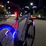 自行车灯尾灯警示山地自行车夜行后尾灯夜骑灯单车闪烁前灯捷安特