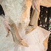 水晶婚鞋女水钻蝴蝶结2023新娘鞋婚礼高跟鞋两穿不累脚宴会鞋