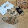 迪弥尔韩版儿童沙滩鞋夏季男女童，凉鞋软木真皮，勃肯鞋亲子拖鞋