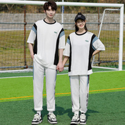 班服套装韩版学院风宽松短袖T恤初中高中小学生运动会服校服表演