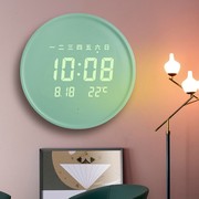 LED电子钟表创意挂钟客厅时尚时钟轻奢静音北欧简约家用现代日历