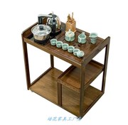 。放茶台的桌子家用带轮茶几茶车木质，竹小茶桌自动电器茶盘套装
