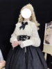 原创Lolita洋装宫廷复古立领衬衫网纱蕾丝优雅羊腿袖长袖内搭