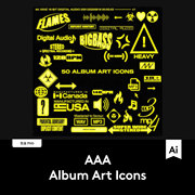 50款时尚潮流专辑CD艺术封面设计Logo图标矢量素材 G2021011301