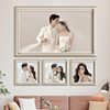 婚纱照相框挂墙定制照片，墙组合洗照片做成结婚照放大48寸打印画框