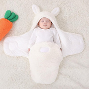 宝宝婴儿绒被睡袋秋冬季婴幼儿童帽子围巾一体护耳可爱超萌男童分