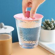 食品级硅胶杯盖大号密封水杯盖子配件防漏防尘茶杯玻璃杯盖子通用