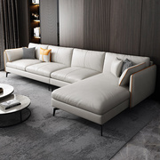 北欧科技布乳胶沙发现代简约小户型客厅布艺沙发三人乳胶转角沙发