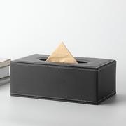 商务皮质纸巾盒欧式创意卫生纸盒餐巾纸，抽盒酒店客厅办公用品定制