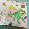 恐龙涂色书绘画本儿童学画画本幼儿园，填色涂鸦绘画本宝宝图画书