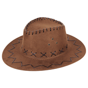 儿童西部牛仔帽户外旅游遮阳帽男女小孩演出夏季防晒清凉骑士帽子