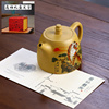 宜兴原矿黄金段泥紫砂壶，一件全手工，彩绘汉铎大容量泡茶壶家用