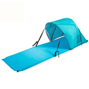 户外自动充气垫带遮阳棚防潮睡垫地垫，单人午休床，野外露营垫午休办