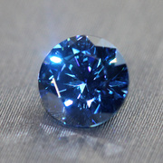 蓝钻石裸石高碳钻圆形一克拉戒指面吊坠项链定制镶嵌欧美蓝色彩钻