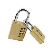 :旅行行李密码锁，全铜三位四位密码锁，健身房挂锁门挂锁