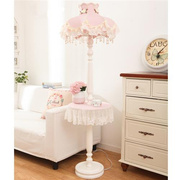欧式落地灯卧室床头公主韩式女孩房沙发客厅茶几高脚立式 粉红色