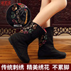 老北京布靴女春季中国风，单靴平跟民族风，靴子绣花鞋千层底古风布鞋