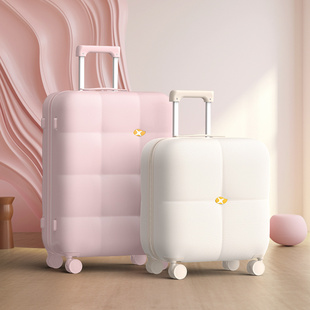 芒果鸟行李箱20寸登机小寸粉色旅行箱，万向轮可爱密码箱拉杆箱