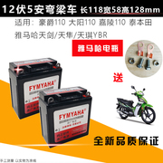 雅马哈摩托车电瓶12v5ah适用于豪爵喜运110弯梁车天，125干蓄电池