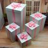 速发特大60cm正方形粉色盒生日礼物盒拍照道具盒橱窗摆设推头