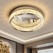 轻奢水晶卧室吸顶灯圆形，现代简约客厅灯饰，大气2023年北欧灯具